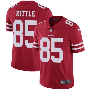 Men's San Francisco 49ers #85 George Kittle Red Vapor Untouchable Limited Stitched NFL Jersey Men's San Francisco 49ers #85 George Kittle Red Vapor Untouchable Limited Stitched NFL Jersey