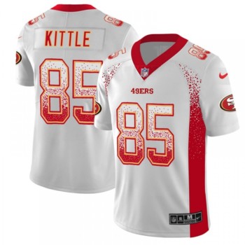 Men's San Francisco 49ers #85 George Kittle White 2019 Drift Fashion Color Rush Limited Stitched NFL Jersey Men's San Francisco 49ers #85 George Kittle White 2019 Drift Fashion Color Rush Limited Stitched NFL Jersey