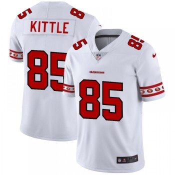 Men's San Francisco 49ers #85 George Kittle White 2019 Team Logo Cool Edition Stitched NFL Jersey Men's San Francisco 49ers #85 George Kittle White 2019 Team Logo Cool Edition Stitched NFL Jersey