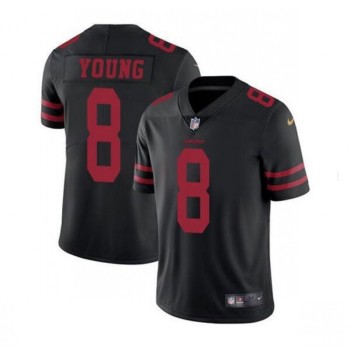 Men's San Francisco 49ers #8 Steve Young Black Vapor Untouchable Limited Stitched Jersey Men's San Francisco 49ers #8 Steve Young Black Vapor Untouchable Limited Stitched Jersey