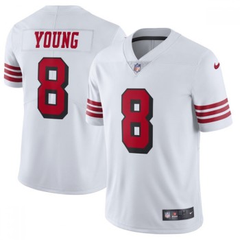 Men's San Francisco 49ers #8 Steve Young White Vapor Untouchable Player Limited Stitched NFL Jersey Men's San Francisco 49ers #8 Steve Young White Vapor Untouchable Player Limited Stitched NFL Jersey