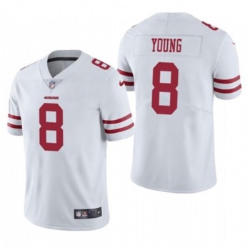 Men's San Francisco 49ers #8 Steve Young White Vapor Untouchable Stitched Football Jersey Men's San Francisco 49ers #8 Steve Young White Vapor Untouchable Stitched Football Jersey