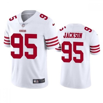 Men's San Francisco 49ers #95 Drake Jackson 2022 White Vapor Untouchable Stitched Football Jersey Men's San Francisco 49ers #95 Drake Jackson 2022 White Vapor Untouchable Stitched Football Jersey