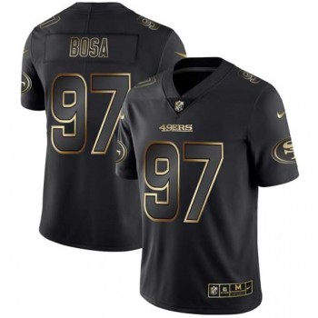 Men's San Francisco 49ers #97 Nick Bosa 2019 Black Gold Edition Stitched NFL Jersey Men's San Francisco 49ers #97 Nick Bosa 2019 Black Gold Edition Stitched NFL Jersey