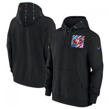 Men's San Francisco 49ers Black 2023 Crucial Catch Club Pullover Hoodie Men's San Francisco 49ers Black 2023 Crucial Catch Club Pullover Hoodie