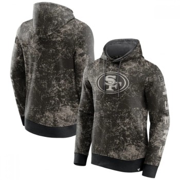 Men's San Francisco 49ers Black/Gray Blackout Tonal Pullover Hoodie Men's San Francisco 49ers Black/Gray Blackout Tonal Pullover Hoodie