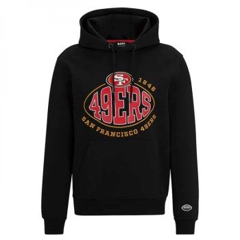 Men's San Francisco 49ers Black BOSS X Touchback Pullover Hoodie Men's San Francisco 49ers Black BOSS X Touchback Pullover Hoodie