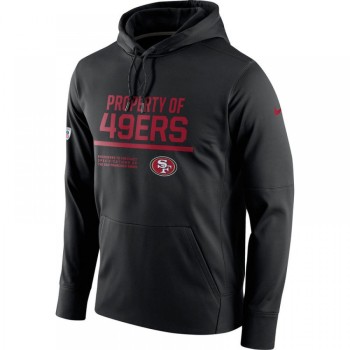 Men's San Francisco 49ers Black Circuit Property Of Performance Pullover Hoodie Men's San Francisco 49ers Black Circuit Property Of Performance Pullover Hoodie