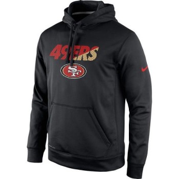 Men's San Francisco 49ers Black Kick Off Staff Performance Pullover Hoodie Men's San Francisco 49ers Black Kick Off Staff Performance Pullover Hoodie