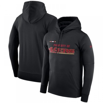 Men's San Francisco 49ers Black Sideline Property Of Performance Pullover Hoodie Men's San Francisco 49ers Black Sideline Property Of Performance Pullover Hoodie