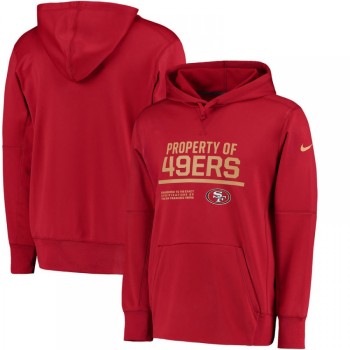 Men's San Francisco 49ers Scarlet Circuit Property Of Performance Pullover Hoodie Men's San Francisco 49ers Scarlet Circuit Property Of Performance Pullover Hoodie