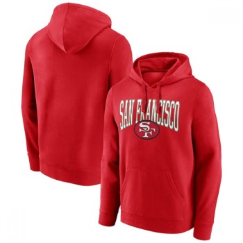 Men's San Francisco 49ers Scarlet Gridiron Classics Campus Standard Pullover Hoodie Men's San Francisco 49ers Scarlet Gridiron Classics Campus Standard Pullover Hoodie