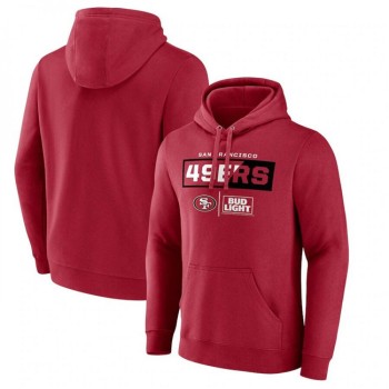 Men's San Francisco 49ers Scarlet x Bud Light Pullover Hoodie Men's San Francisco 49ers Scarlet x Bud Light Pullover Hoodie
