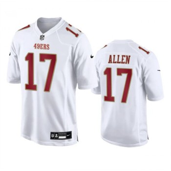 Men's San Francisco 49ers #17 Brandon Allen White Fashion Limited Stitched Football Game Jersey Men's San Francisco 49ers #17 Brandon Allen White Fashion Limited Stitched Football Game Jersey