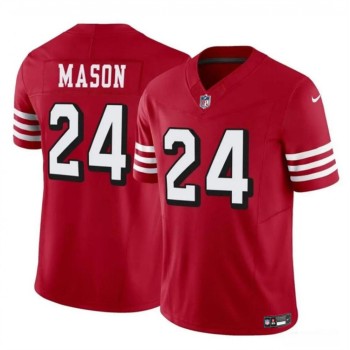 Men's San Francisco 49ers #24 Jordan Mason New Red 2023 F.U.S.E. Stitched Football Jersey Men's San Francisco 49ers #24 Jordan Mason New Red 2023 F.U.S.E. Stitched Football Jersey