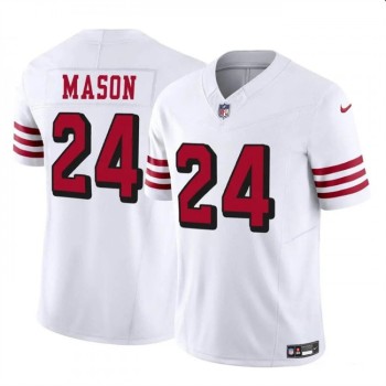 Men's San Francisco 49ers #24 Jordan Mason New White 2023 F.U.S.E. Stitched Football Jersey Men's San Francisco 49ers #24 Jordan Mason New White 2023 F.U.S.E. Stitched Football Jersey