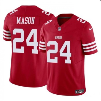 Men's San Francisco 49ers #24 Jordan Mason Red 2023 F.U.S.E. Stitched Football Jersey Men's San Francisco 49ers #24 Jordan Mason Red 2023 F.U.S.E. Stitched Football Jersey