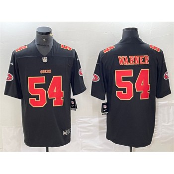 Men's San Francisco 49ers #54 Fred Warner Black Vapor Untouchable Limited Stitched Jersey Men's San Francisco 49ers #54 Fred Warner Black Vapor Untouchable Limited Stitched Jersey