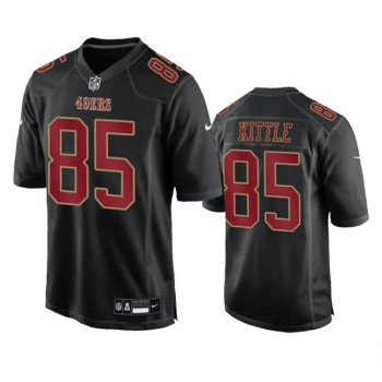 Men's San Francisco 49ers #85 George Kittle Black Fashion Limited Stitched Football Game Jersey Men's San Francisco 49ers #85 George Kittle Black Fashion Limited Stitched Football Game Jersey