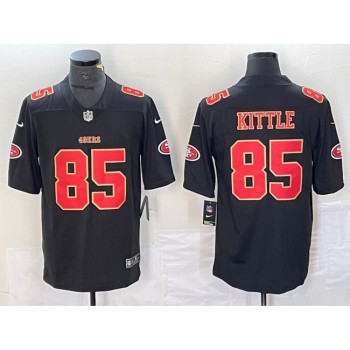 Men's San Francisco 49ers #85 George Kittle Black Vapor Untouchable Limited Stitched Jersey Men's San Francisco 49ers #85 George Kittle Black Vapor Untouchable Limited Stitched Jersey