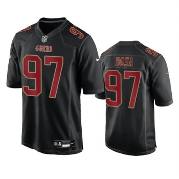 Men's San Francisco 49ers #97 Nick Bosa Black Fashion Limited Stitched Football Game Jersey Men's San Francisco 49ers #97 Nick Bosa Black Fashion Limited Stitched Football Game Jersey