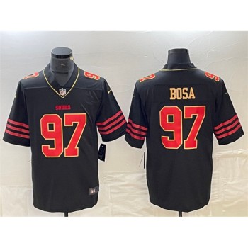Men's San Francisco 49ers #97 Nick Bosa Black Gold Stitched Jersey Men's San Francisco 49ers #97 Nick Bosa Black Gold Stitched Jersey