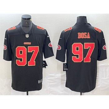 Men's San Francisco 49ers #97 Nick Bosa Black Vapor Untouchable Limited Stitched Jersey Men's San Francisco 49ers #97 Nick Bosa Black Vapor Untouchable Limited Stitched Jersey