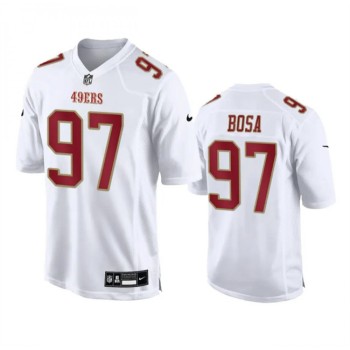 Men's San Francisco 49ers #97 Nick Bosa White Fashion Limited Stitched Game Football Jersey Men's San Francisco 49ers #97 Nick Bosa White Fashion Limited Stitched Game Football Jersey