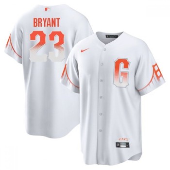 Men's San Francisco Giants #23 Kris Bryant White City Connect Cool Base Stitched Jersey Men's San Francisco Giants #23 Kris Bryant White City Connect Cool Base Stitched Jersey