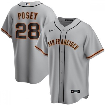 Men's San Francisco Giants #28 Buster Posey Grey Cool Base Stitched Jersey Men's San Francisco Giants #28 Buster Posey Grey Cool Base Stitched Jersey