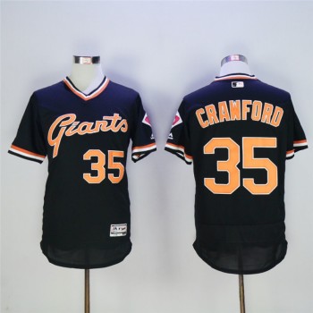 Men's San Francisco Giants #35 Brandon Crawford Black Cool Base Cooperstown Collection Player Stitched MLB Jersey Men's San Francisco Giants #35 Brandon Crawford Black Cool Base Cooperstown Collection Player Stitched MLB Jersey