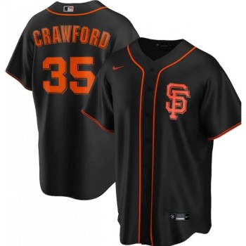 Men's San Francisco Giants #35 Brandon Crawford Black Cool Base Stitched Jersey Men's San Francisco Giants #35 Brandon Crawford Black Cool Base Stitched Jersey
