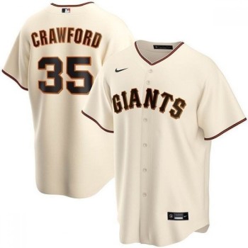 Men's San Francisco Giants #35 Brandon Crawford Cream Cool Base Stitched Jersey Men's San Francisco Giants #35 Brandon Crawford Cream Cool Base Stitched Jersey