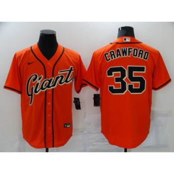 Men's San Francisco Giants #35 Brandon Crawford Orange Cool Base Stitched Jersey Men's San Francisco Giants #35 Brandon Crawford Orange Cool Base Stitched Jersey