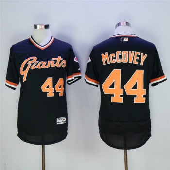 Men's San Francisco Giants #44 Willie McCovey Black Throwback Flexbase Stitched MLB Jersey Men's San Francisco Giants #44 Willie McCovey Black Throwback Flexbase Stitched MLB Jersey