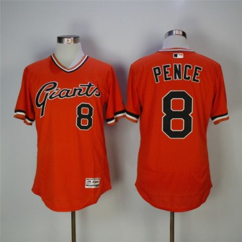 Men's San Francisco Giants #8 Hunter Pence Orange Throwback Flexbase Stitched MLB Jersey Men's San Francisco Giants #8 Hunter Pence Orange Throwback Flexbase Stitched MLB Jersey