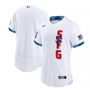 Men's San Francisco Giants Blank 2021 White All-Star Flex Base Stitched MLB Jersey Men's San Francisco Giants Blank 2021 White All-Star Flex Base Stitched MLB Jersey