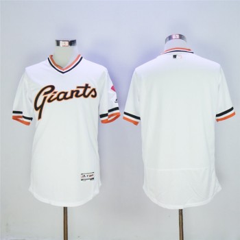 Men's San Francisco Giants Blank White Throwback Flexbase Stitched MLB Jersey Men's San Francisco Giants Blank White Throwback Flexbase Stitched MLB Jersey