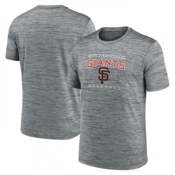 Men's San Francisco Giants Grey Velocity Practice Performance T-Shirt Men's San Francisco Giants Grey Velocity Practice Performance T-Shirt