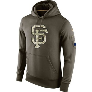 Men's San Francisco Giants Olive Salute To Service KO Performance Hoodie Men's San Francisco Giants Olive Salute To Service KO Performance Hoodie