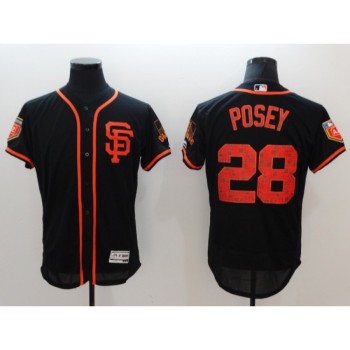 Men's San Franciscoc Giants #28 Buster Posey Black 2018 Spring Training Flexbase Stitched MLB Jersey Men's San Franciscoc Giants #28 Buster Posey Black 2018 Spring Training Flexbase Stitched MLB Jersey