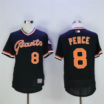 Men's San Franciscoc Giants #8 Hunter Pence Black Throwback Flexbase Stitched MLB Jersey Men's San Franciscoc Giants #8 Hunter Pence Black Throwback Flexbase Stitched MLB Jersey