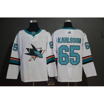 Men's San Jose Sharks #65 Erik Karlsson White Stitched NHL Jersey Men's San Jose Sharks #65 Erik Karlsson White Stitched NHL Jersey