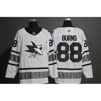Men's San Jose Sharks #88 Brent Burns White 2019 NHL All-Star Game Jersey Men's San Jose Sharks #88 Brent Burns White 2019 NHL All-Star Game Jersey