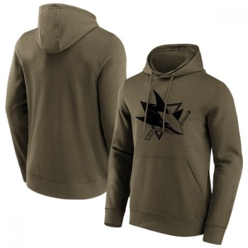 Men's San Jose Sharks Khaki Iconic Preferred Logo Graphic Hoodie Men's San Jose Sharks Khaki Iconic Preferred Logo Graphic Hoodie