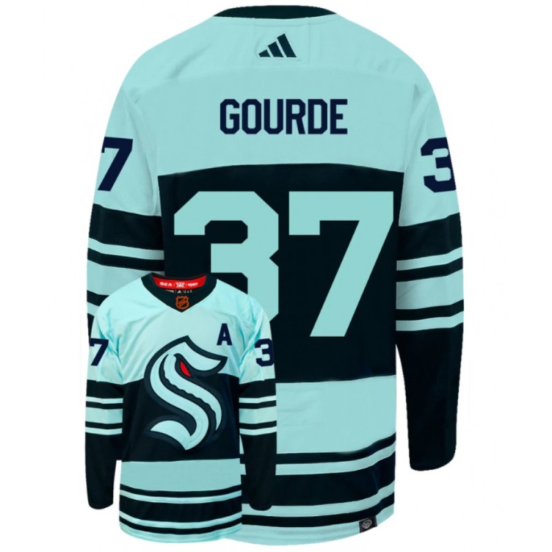 Men's Seattle Kraken #37 Yanni Gourde Ice Blue 2022-23 Reverse Retro Stitched Jersey Men's Seattle Kraken #37 Yanni Gourde Ice Blue 2022-23 Reverse Retro Stitched Jersey