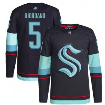 Men's Seattle Kraken #5 Mark Giordano Navy Stitched Jersey Men's Seattle Kraken #5 Mark Giordano Navy Stitched Jersey