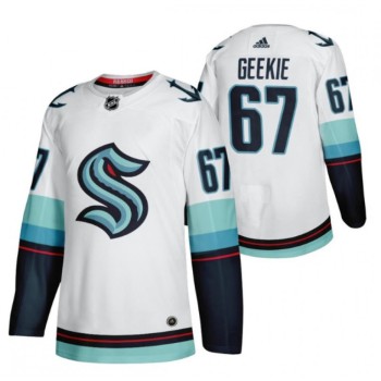Men's Seattle Kraken #67 Morgan Geekie White Stitched Jersey Men's Seattle Kraken #67 Morgan Geekie White Stitched Jersey