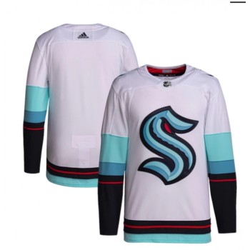 Men's Seattle Kraken Blank White Stitched Jersey Men's Seattle Kraken Blank White Stitched Jersey