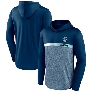Men's Seattle Kraken Deep Sea Blue Podium Defender Pullover Hoodie Men's Seattle Kraken Deep Sea Blue Podium Defender Pullover Hoodie